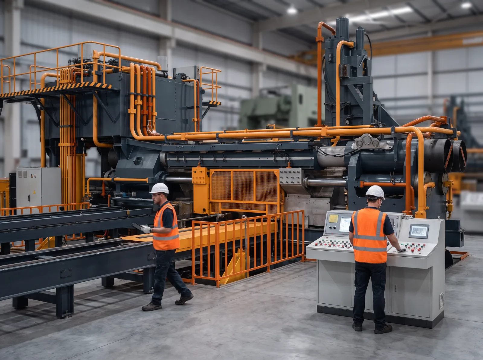 Prasa do wyciskania 4000 ton, długi skok (wlewek 12″)